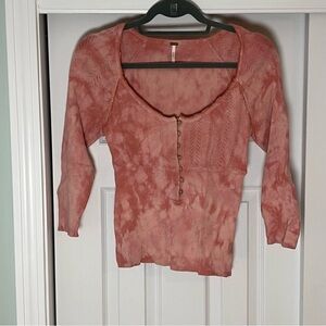 Free People pink top sz Lg